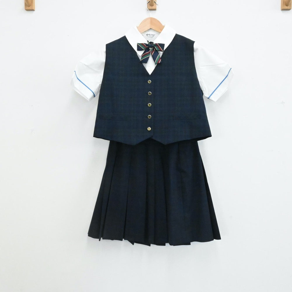 Find 【中古】岐阜県 岐阜県立各務原西高等学校 女子制服 4点（シャツ・ベスト・スカート）sf001209 For Sale